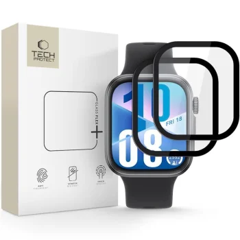 Tech-Protect Glass Flex+ Hybrid Screen Protector for Huawei Watch Fit 3 / 4 2-Pack Black