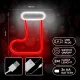 Неоновый LED светильник Forever Light Рождественский носок, белый и...
