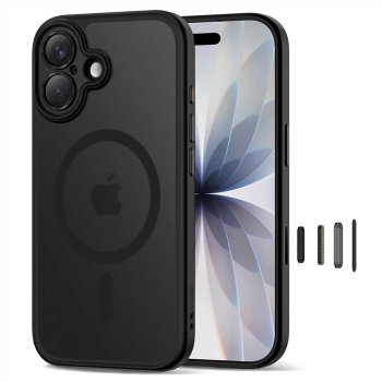 Tech-Protect Magpeak MagSafe CC vāciņš iPhone 17 — Matēts melns | Phone Case Cover
