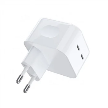 Choetech 35W 2x USB-C sienas lādētājs, PD3.0/QC3.0, Balts
