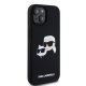 Apple iPhone 15 6.1\'\' Karl Lagerfeld Silicone Karl & Choupette MagSafe Cover Case, Black