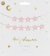 Светло-розовый баннер со звездами Baby Shower, 290x16,5 см