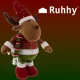 Телескопический новогодний олень Ruhhy 62-95 см