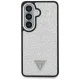 Чехол Guess Fixed Glitter Triangle MagSafe для Samsung Galaxy S26, серебристый