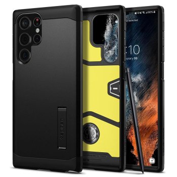 Samsung Galaxy S22 Ultra 5G (SM-S908) Spigen Tough Armor Case Cover, Black | Чехол Кабура Кейс...