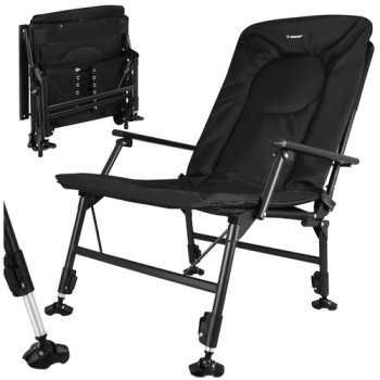 Регулируемое складное рыболовное кресло Trizand 120 кг, черный