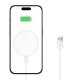 Tech-Protect QI15W-A33 induktīvā lādētājs ar MagSafe un statīvu ar USB-A / USB-C kabeli - balts