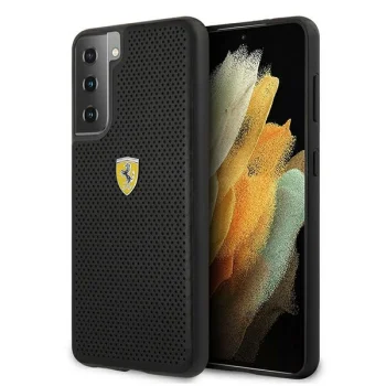 Ferrari Samsung Galaxy S21 vāciņš On Track Perforated, melns
