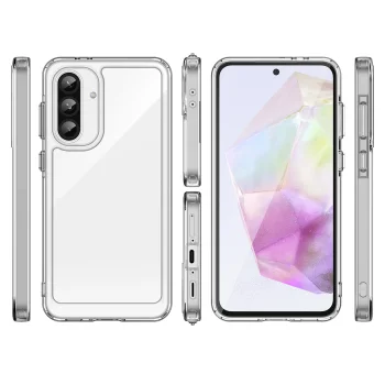 Samsung Galaxy A56 ( SM-A566B / DS ) Outer Space TPU Case Cover, Transparent | Caurspīdīgs Silikona Vāciņš...
