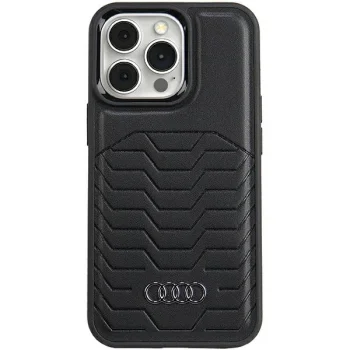 Audi iPhone 13 Pro Max Case Synthetic Leather MagSafe, Black