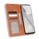 OnePlus 10 Pro Vintage Style Magnetic Leather Wallet Case Cover, Brown | Telefona Vāciņš Maciņš Apvalks Grāmatiņa