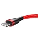 Baseus Cafule USB Apple iPhone Lightning Data Charging Cable, 1,5A 2m, Red | Lādētājvads Datu Pārraides Kabelis