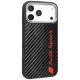 Audi R8 oglekļa šķiedras MagSafe vāciņš iPhone 17 Pro Max - Melns | Carbon Fiber Phone Case Cover Black