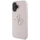 Guess Grained Big 4G Logo Small Classic Logo vāciņš iPhone 16, Rozā
