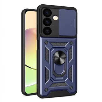 Hybrid Armor Camshield Armored Case for Samsung Galaxy A15 - Blue
