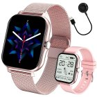 Smartwatch with Bluetooth Calls and Sports Modes, Rubber Strap, Pink
