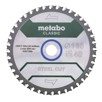 Metabo SteelCutClassic ketassaeketas metallile, 165x20 mm, 40 hammast
