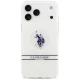 U.S. Polo Assn. iPhone 17 Pro Max Case DH and Bottom Stripe Logo MagSafe, White