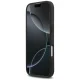 Mercedes iPhone 17 vāciņš Leather Large Laurel Leave MagSafe, melns