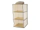 Hanging Closet Organizer with 3 Shelves, 60cm, Beige