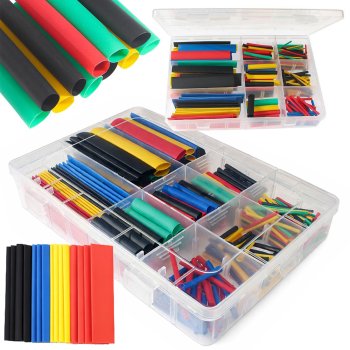 Heat Shrink Tubing Kit for Wire Insulation, 348 Pcs, Assorted Colors
