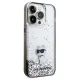 Чехол Karl Lagerfeld для iPhone 14 Pro Liquid Glitter Choupette, прозрачный