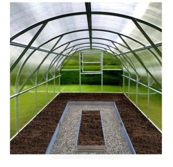 U-shaped bed separator for 4m greenhouses, metal profile 10 cm