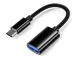 Переходник USB-C на USB-A 3.0 OTG для телефона, прочный, черный