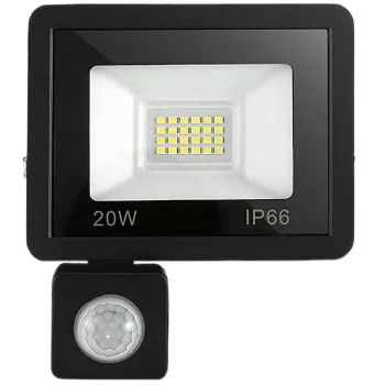 LED prožektors ar kustības un krēslas sensoru 20W 6000K IP66