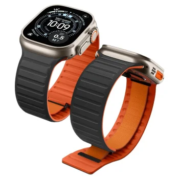 Spigen Athlex Air M Strap for Apple Watch 44/45/46/49 mm - Black / Orange