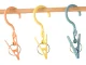 Clothes Pegs with Hook, 3 pcs, Multicolored