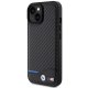BMW Leather Carbon case for iPhone 15 - black