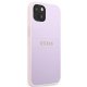 Guess Saffiano Hot Stamp & Metal Logo vāciņš iPhone 13 mini, violets