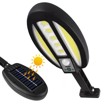 Saules lampa ar 95 LED, kustības un krēslas sensoru