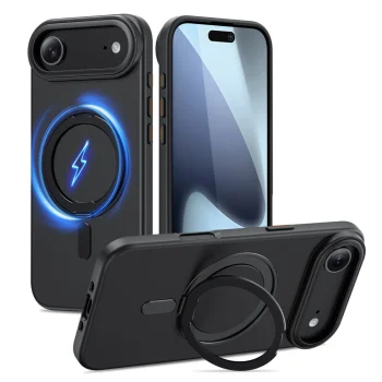 Tech-Protect iPhone 17 Air vāciņš MagRing MagSafe, melns