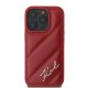 Karl Lagerfeld Quilted Signature vāciņš iPhone 16 Pro Max, sarkans
