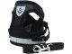 Black Harness with Leash for Dogs and Cats, Size S