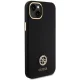 Guess Silicone Logo Strass 4G vāciņš Apple iPhone 15 Plus / 14 Plus - Melns