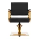 Friziera krēsls Gabbiano Avila, melns ar zeltītu pamatni