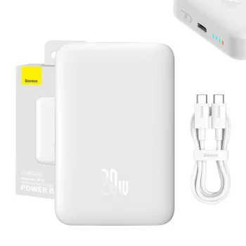 Магнитный внешний аккумулятор Baseus Mini 20W 10000mAh Белый