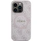 Чехол Guess для iPhone 14 Pro Max 4G Collection Leather Metal Logo MagSafe, розовый
