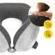 4FIZJO ceļojumu kakla spilvens no Memory Foam putām, pelēks