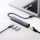 Многофункциональный USB 3.0 хаб Ugreen CM475 с RJ-45 и USB-C PD, серый