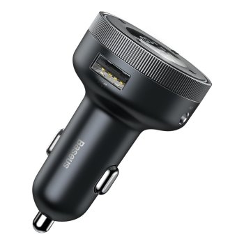 Baseus Enjoy FM Transmitter Bluetooth MP3 Car Charger Adapter, black