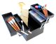 Kosmētikas Piederumu Koferis Soma Organaizers Spīdīgi Melns | Cosmetic Trunk Shiny Black