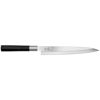 Filejas nazis KAI Wasabi Black Yanagiba 21 cm, sudraba un melnā krāsā