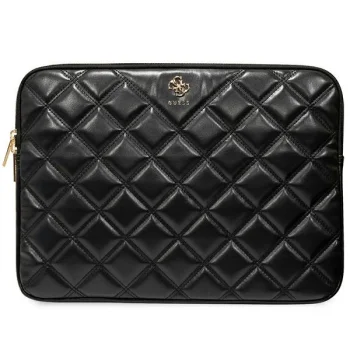 Guess Quilted 4G klēpjdatora maciņš 14", melns