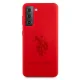 Samsung Galaxy S21 (SM-G991) US Polo Silicone On Tone Case Cover (USHCS21SSLHRTRE), Red | Чехол Кейс...
