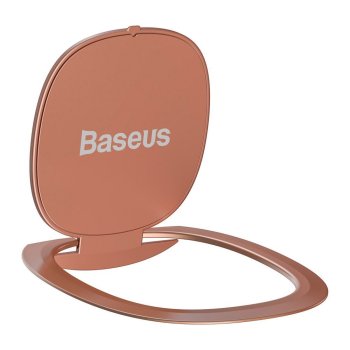 Baseus īpaši plāns pašlīmējošs gredzena turētājs un tālruņa statīvs, rozā (SUYB-0R)