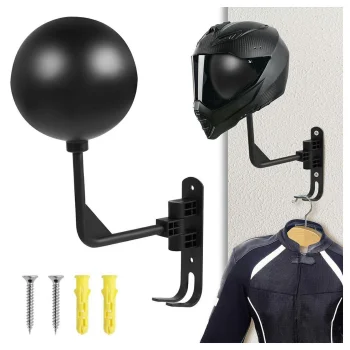 Motorcycle Helmet Wall Mount Holder RW45A, Black